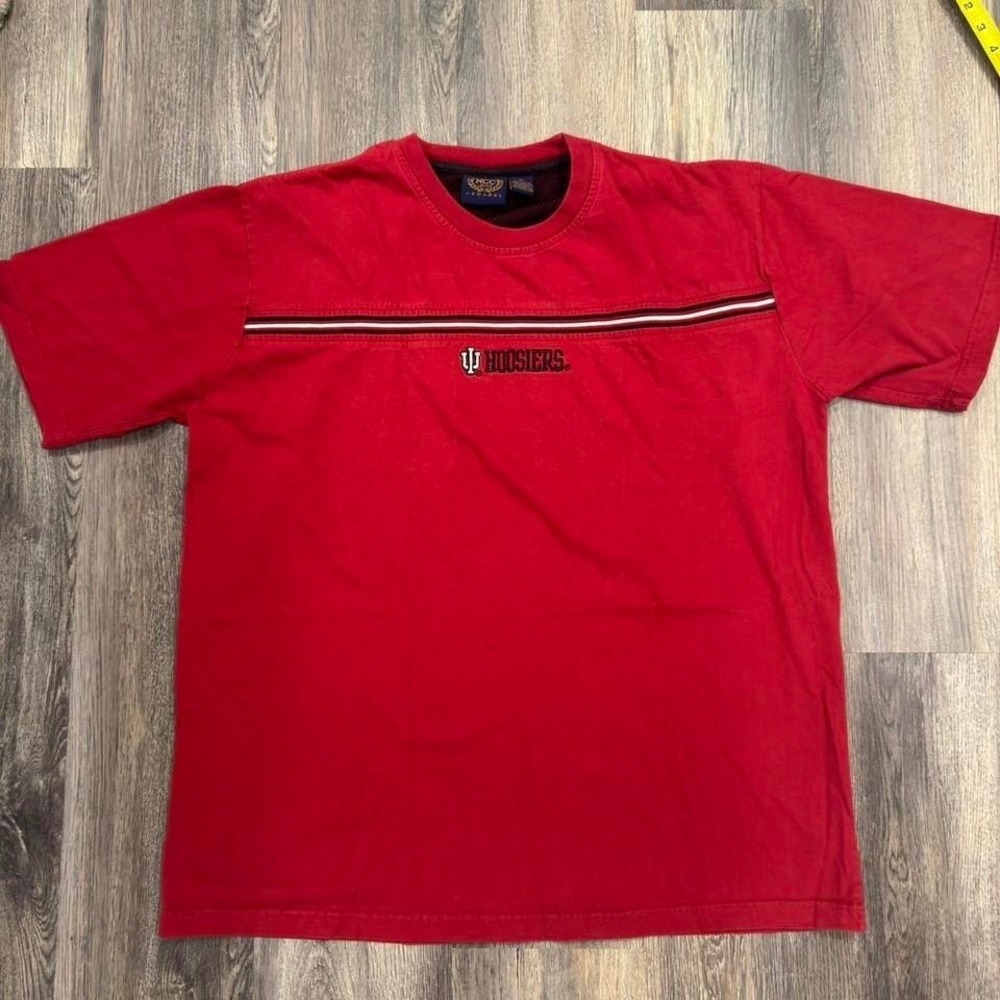 Vintage Y2K Indiana Hoosiers Men's XL Crew Neck T-shirt Red